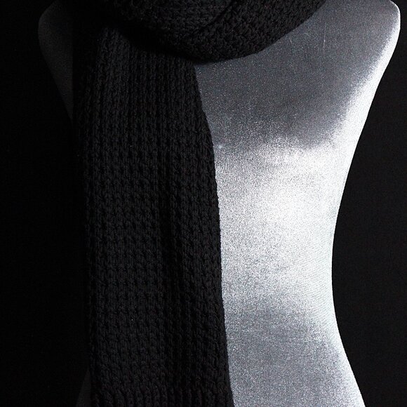 Black Knit UGG Scarf - Picture 2 of 5